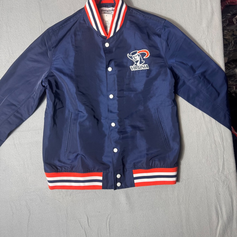 Homefield Virginia Bomber Jacket Mens Jacket M Navy NEW Cavaliers UVA-JACK-001-M
